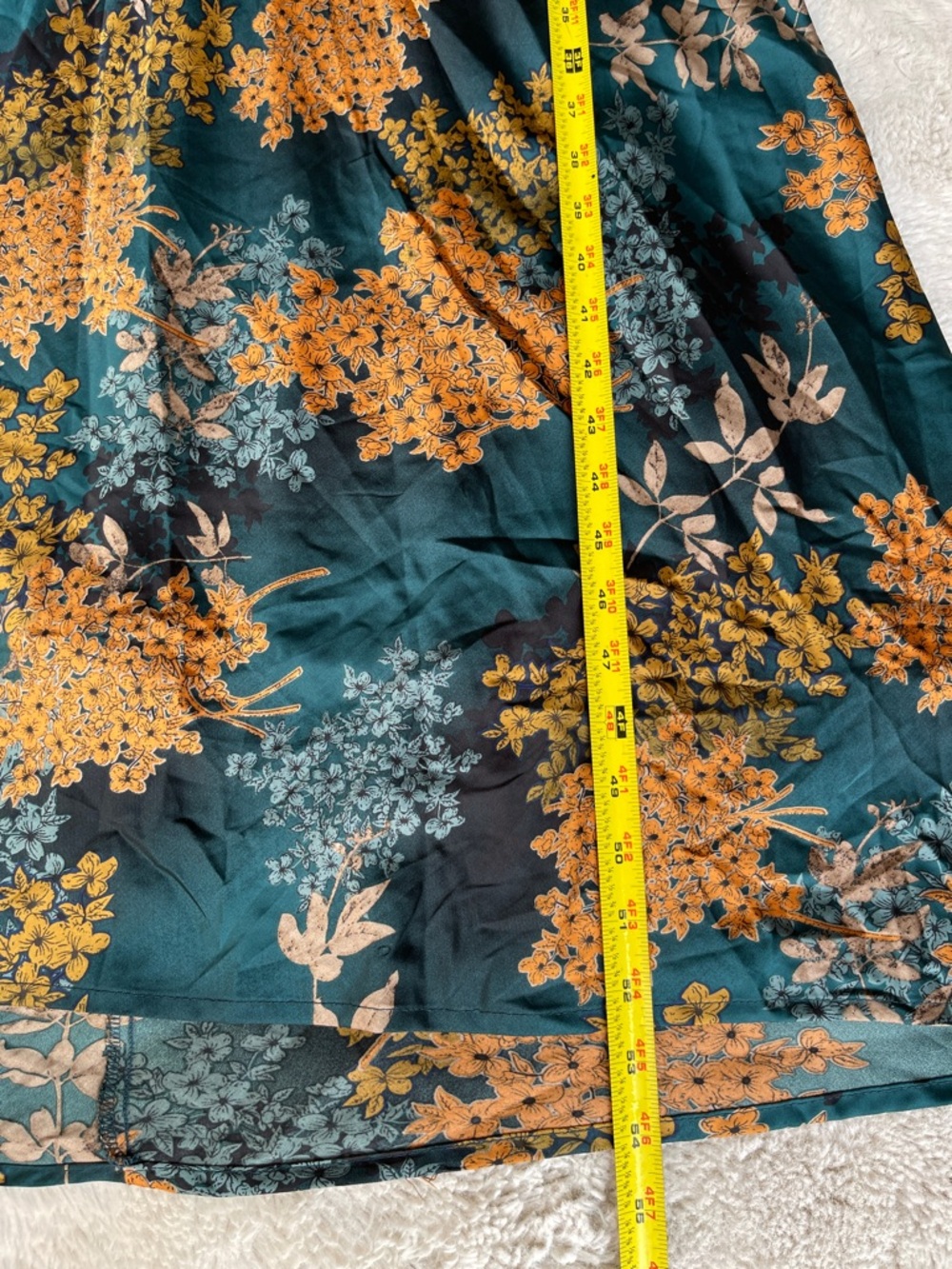 Astr Floral Maxi Dress in Teal and Burnt Orange - Picture 10 of 15